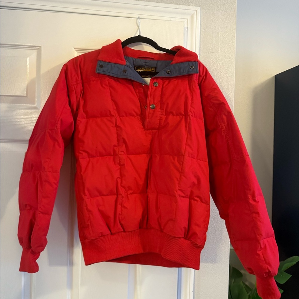Vintage Eddie Bauer Red ski pullover